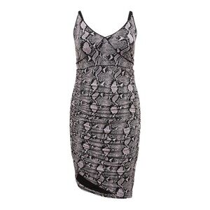 TORRID MAUVE PINK SNAKESKIN PRINT STUDIO KNIT RUCHED BODYCON DRESS